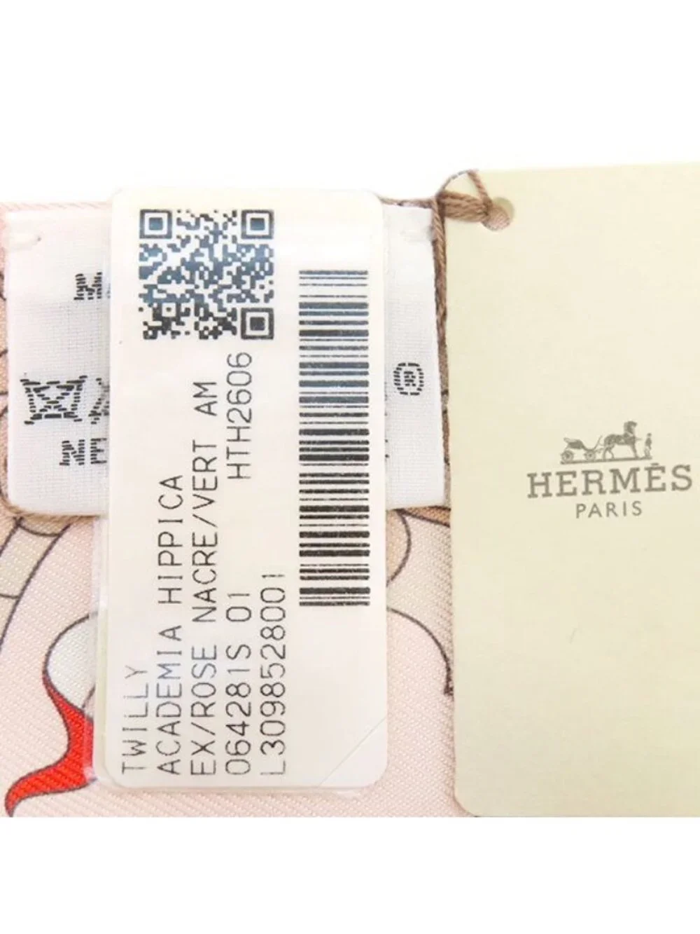 Hermes Scarf Twilly Silk Rose Narkle Vert Amande Multicolor Academia
